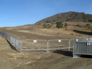 barricade rentals - cal-state site services - outdoor field