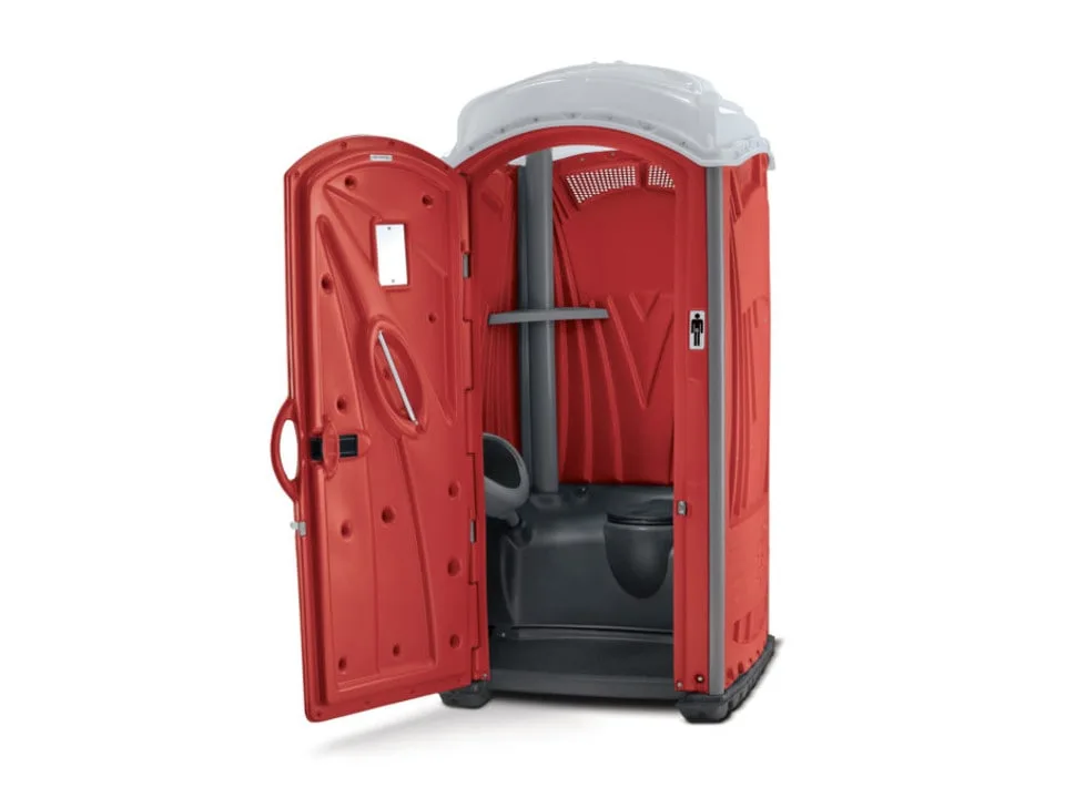 standard toilet rental - cal-state site services - front view door closed